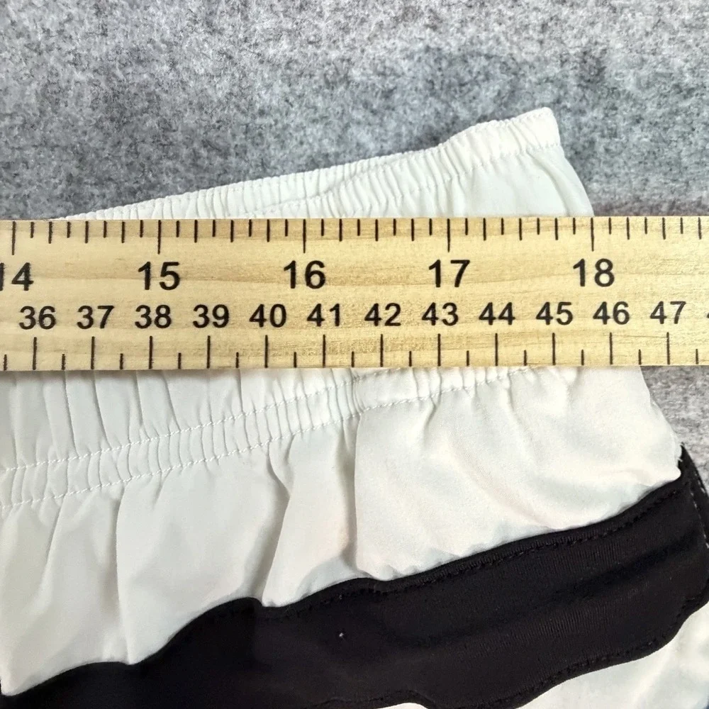 Mens Swim Trunks White UPF 50+ Stripe‎ Elastic Waist Drawstring XXL